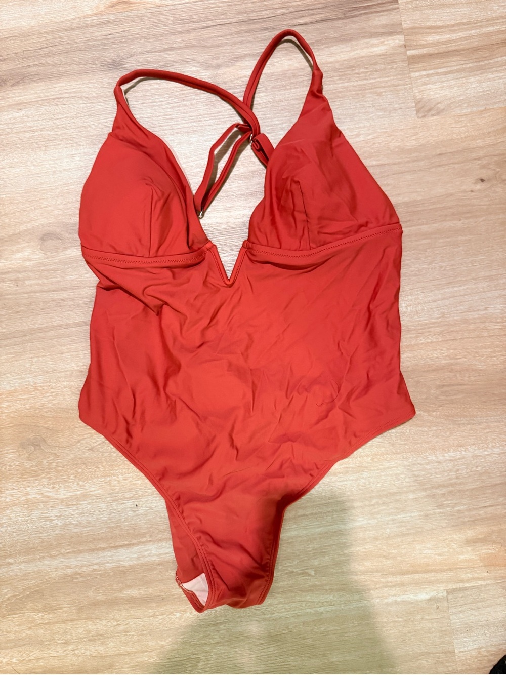 Cupshe Rust Orange One-Piece Swimsuit